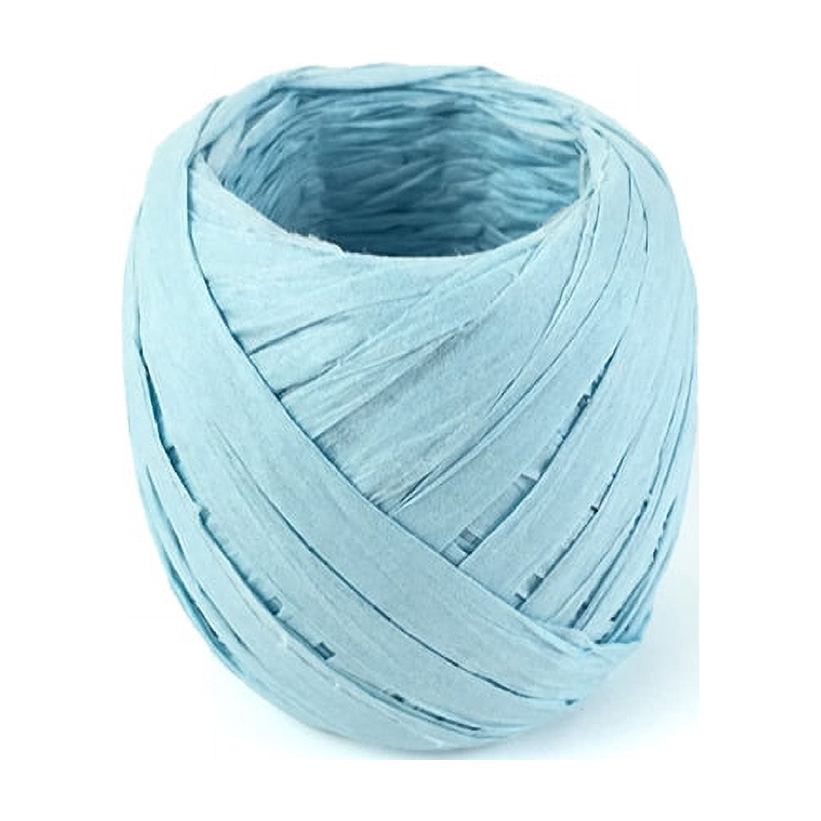 suxuMhao Raffia Paper Rope, 2 Rolls Light Blue Raffia String, Natural ...