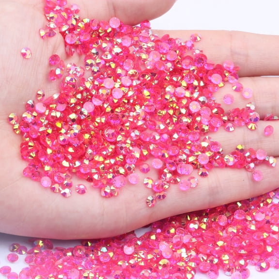 suxuMhao Resin Rhinestones,Nail Art Accessories,Dark Rose 6mm Nail Supplies,Nail Design Nail Decor Nail Stuff,1 Pack Approx 1000 Pcs Shiny Ornaments for Decoration DIY Craft Art Making