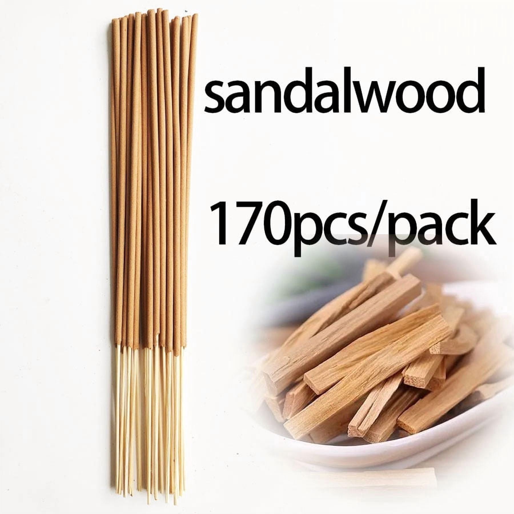 suxuMhao Sandalwood Stick Incense - 170 Pcs 8.66IN Organic Incense Sticks, Natural Home Fragrance for Relaxation, Yoga & Meditation, Brown, Aromatherapy Incense, Bamboo skewer incense