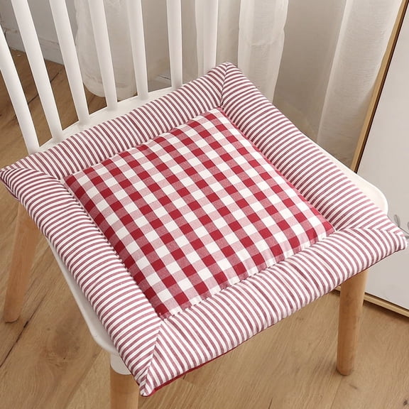 suxuMhao Seat Cushion,6 Pcs 15.7×15.7×1.18 IN Red & White Plaid Cushion-Chair Pads,Office Chair Cushion,Chair Cushions for Dining Chairs Computer Chair Cushion for Comfortable Seating at Home