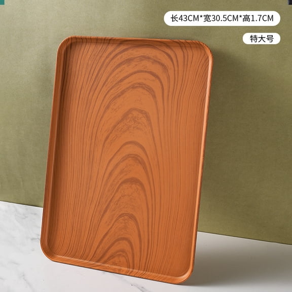 suxuMhao Serving Trays - 1 Pack Brown Wheat Straw Tray, 16.9120.6IN Food Tray for Coffee Table, Durable Serving Platters & Kitchen Tray Perfect for Party Gatherings,XL Size