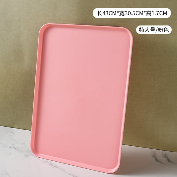 suxuMhao Serving Trays - 1 Pack Pink Wheat Straw Tray, 16.9120.6IN Food Tray for Coffee Table, Durable Serving Platters & Kitchen Tray Perfect for Party Gatherings,XL Size