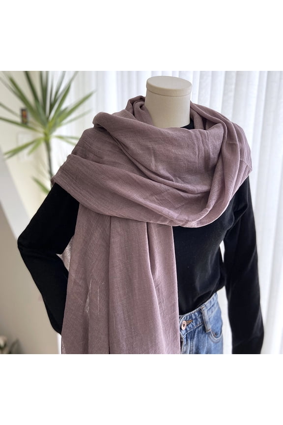 Sheer Scarf ,Gauze Scarf, Lightweight Summer Scarf, Long Shawl, Travel Sunscreen Sheer Neck Scarf, Breathable Comfortable, 39.3476.77in, Pink Purple, 1 Piece
