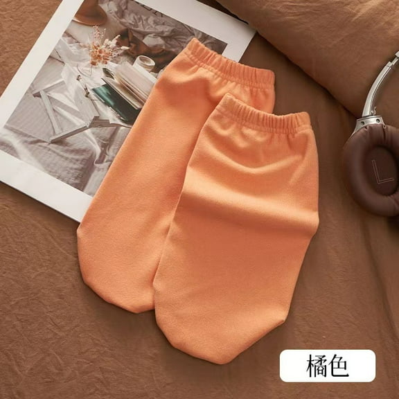 suxuMhao Sleep Socks,3 Pairs Orange Cotton Socks-Loose Socks,Casual Socks, Floor Socks & Thermal Socks,One Size Fits Most Sock Sleeves for Daily Home Wear,Warm & Comfortable Socks for Relaxation​
