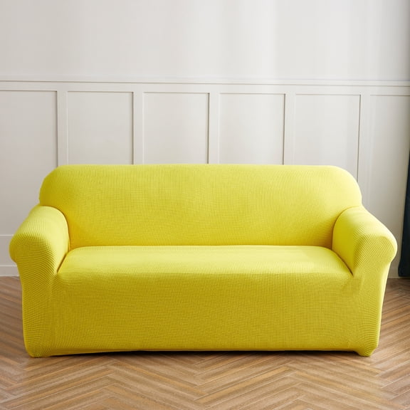 suxuMhao Slipcovers 1 Piece,Yellow Stretch Couch Covers for 3-Seater Sofa,Stretch Sofa Cover,Durable Slipcovers, Premium Stretch Couch Cover for Sofa Protection, Essential Sofa Cover for Home Use