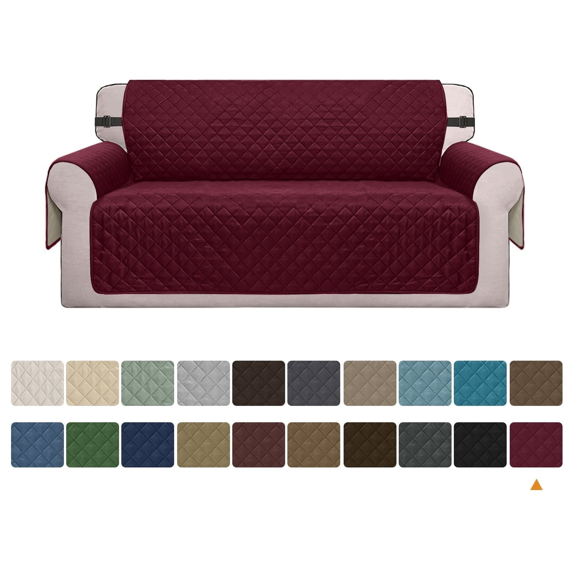 suxuMhao Slipcovers, (Loveseat Size) 2 Seater Couch Cover, Washable Sofa Covers for Pets, Couch Slipcover Fit Sofa, Couch Covers for Sofa, Pet Sofa Cover, 1 Piece, Dark Red