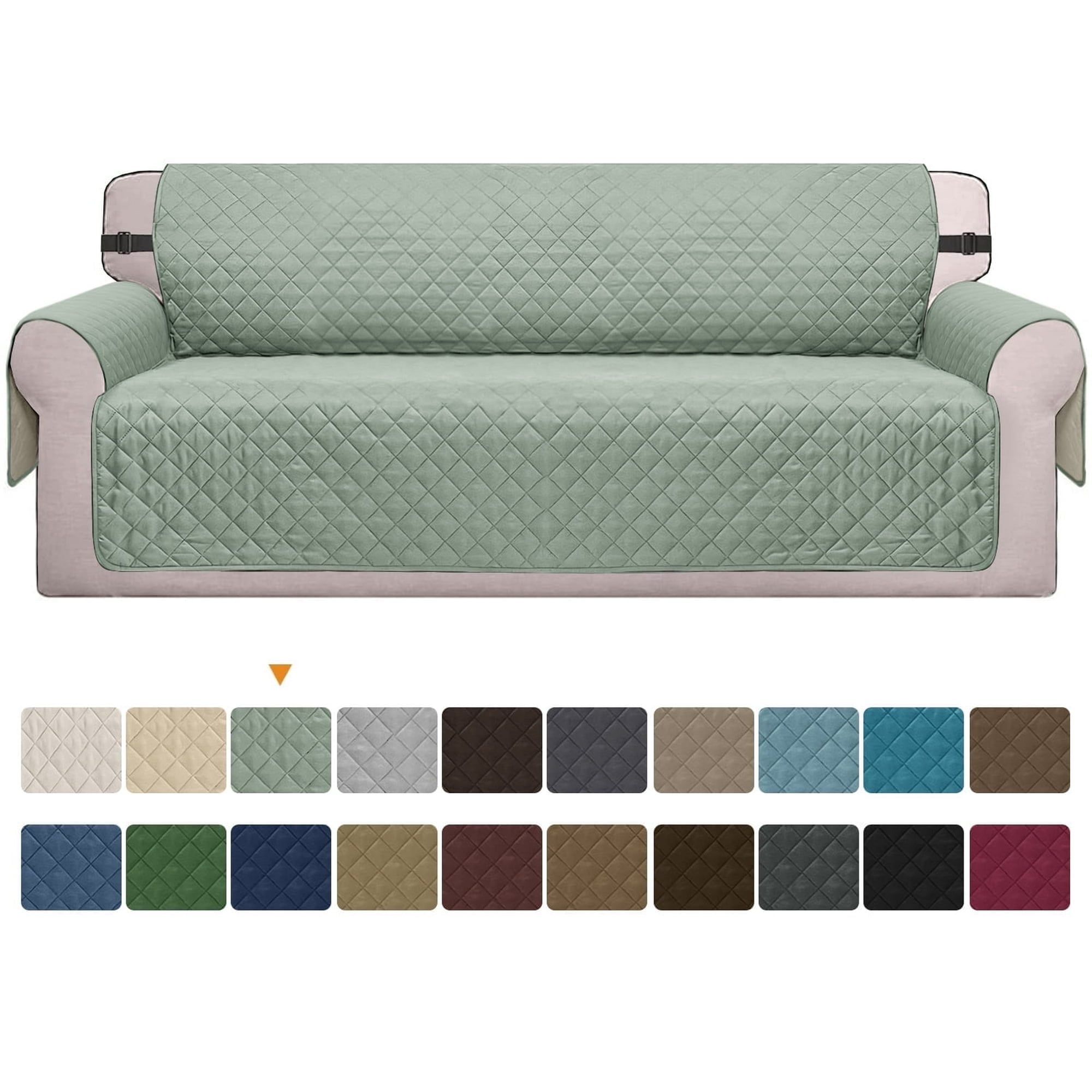 suxuMhao Slipcovers, Pet Sofa Cover Washable, 3 Seater Couch Cover Slipcover for Sofa (Sofa Size) - Light Green, 1 Piece, Protective Couch Cover for Pets, Fits Standard 3-Seater Sofas​