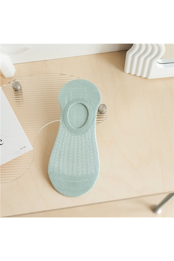 Socks, 10 Pairs One Size Mesh No-Show Socks, crew socks, ankle/Footie/Low-Cut Liner Socks, Summer Thin, With Silicone, Light Green, Breathable Ultra Low Cut Liner Socks
