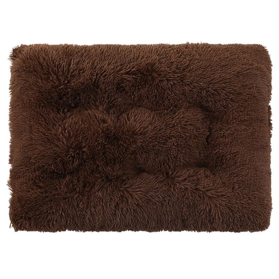 suxuMhao Soft Pet Bed Liners - 1 Piece Dark Brown Fluffy Pet Pad, Pet Mattress, Winter Warm Sleeping Pad, 25.619.6 IN Dog Pads Cat Pads, Soft Dog Bed Cat Bed for Dogs & Cats Cozy Rest