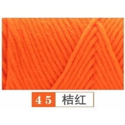 suxuMhao Soft Yarn, Milk Cotton Yarn, Blended Fiber Yarn, 100g 1 roll, Ideal for Scarves, Coats, Hats & Decorations, Smooth, Vivid Color, Skin-Friendly Soft Yarn for DIY Knitting Crafts,orange
