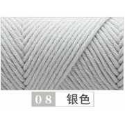suxuMhao Soft Yarn, Milk Cotton Yarn, Blended Fiber Yarn, 100g 1 roll, Ideal for Scarves, Coats, Hats & Decorations, Smooth, Vivid Color, Skin-Friendly Soft Yarn for DIY Knitting Crafts,light grey