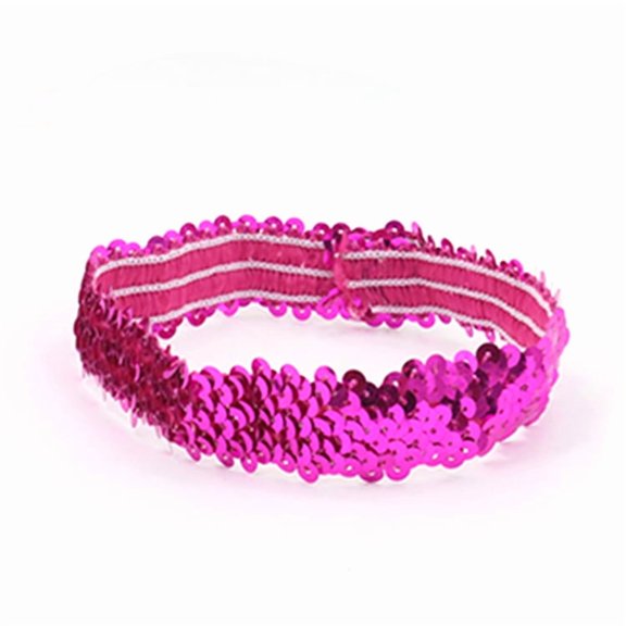 suxuMhao Sparkly Sequin Headband Elastic Headband Dance Performance Holiday Sports Headband for Party Festival Celebration Daily Wear Hair Accessory Decoration One Size 5 Pack Dark Pink