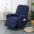 thumbnail image 1 of suxuMhao Split Style Fully Wrapped Sofa Cover - Couch Covers for Sofa, Stretch Sofa Covers, Washable Couch Covers, Couch Slipcovers , 1 Seater ,1 Piece, Dark Blue ,Slipcovers for sofas, 1 of 5