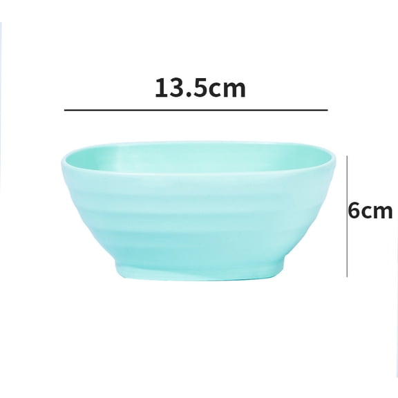 suxuMhao Square Shaped Wheat Straw Bowls, 5Pcs Unbreakable Reusable Wheat Fiber Bowls, 5.3*2.3in Plastic Bowls for Kitchen, Wheat Straw Salad Dinner Bowls, Green, Stackable Wheat Bowl