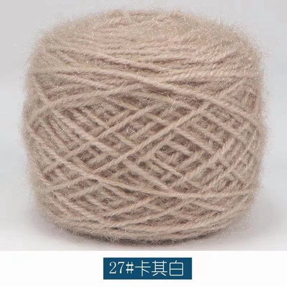suxuMhao Squirrel Down Yarn, Soft Yarn for Crocheting, 150g 1 roll, 4 Ply, Blended Fiber Fluffy, Fine & Warm, Ideal for Sweaters, Scarves & DIY Crafts,Simple and easy to learn,light khaki