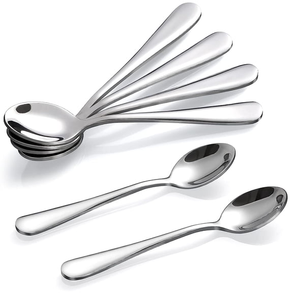 suxuMhao Stainless Steel Spoons - 6 Pack Silverware Spoons, 17*3.6cm Teaspoon for Coffee, Dessert, Daily Use, spoons silverware,Durable Tableware Spoons​