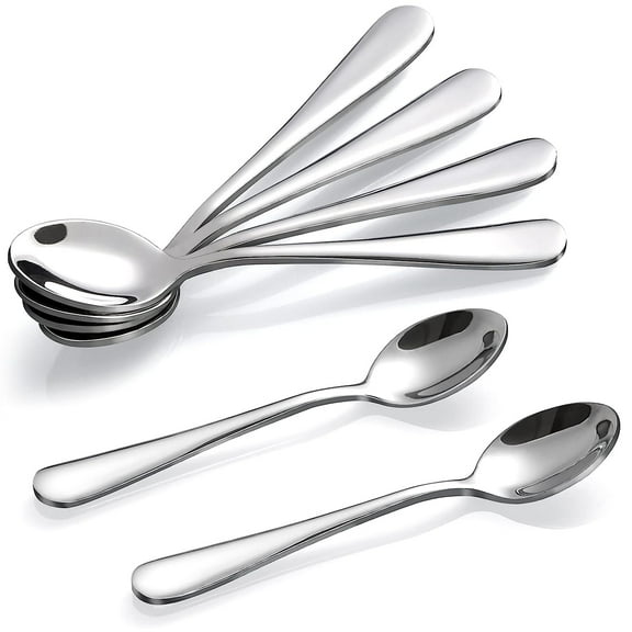 suxuMhao Stainless Steel Spoons - 6 Pack Silverware Spoons, 20.5*4.3cm Teaspoon for Coffee, Dessert, Daily Use, spoons silverware,Durable Tableware Spoons​