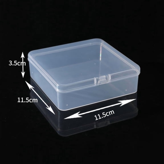 suxuMhao Storage Box, 10-Pack Clear Square Plastic Boxes, Plastic Storage Bins with Lids, Clear Plastic Containers, Parts Storage Box, Small Plastic Tote for Organizing, 11.511.53.5CM