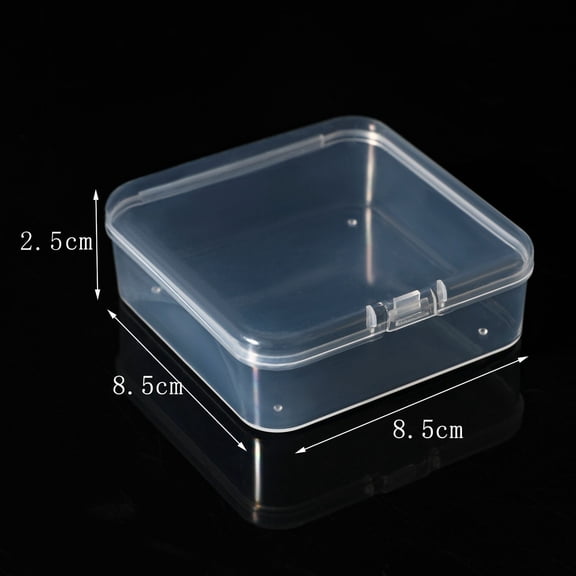 suxuMhao Storage Box, 10-Pack Clear Square Plastic Boxes, Plastic Storage Bins with Lids, Clear Plastic Containers, Parts Storage Box, Small Plastic Tote for Organizing, 8.58.52.5CM