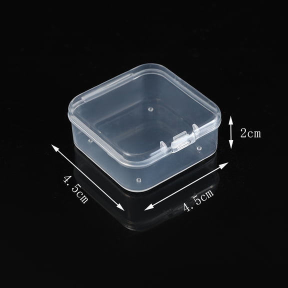 suxuMhao Storage Box, 20-Pack Clear Square Plastic Boxes, Plastic Storage Bins with Lids, Clear Plastic Containers, Parts Storage Box, Small Plastic Tote for Organizing, 4.5×4.5×2CM​