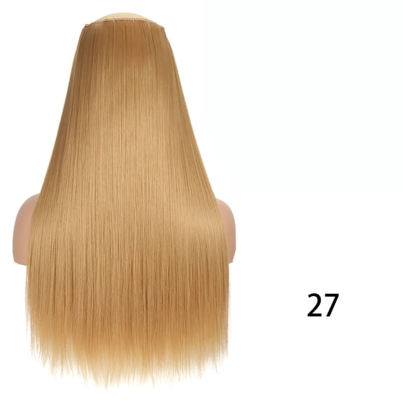suxuMhao Straight Hair Extension,23.6IN,3 Pieces Golden Synthetic Hair, Wigs Category - Fits Synthetic Wig, Hair Replacement Wigs, Weaving Wigs, Straight Wigs, Glueless Wig,Lace Front Wigs