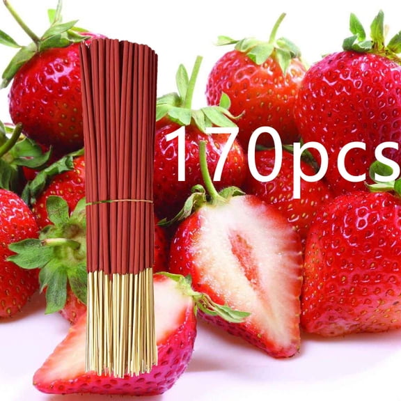 suxuMhao Strawberry Stick Incense - 170 Pcs 8.66IN Organic Incense Sticks, Natural Home Fragrance for Relaxation, Yoga & Meditation, Red Aromatherapy Incense for Calming Atmosphere