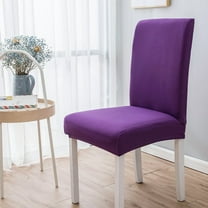 suxuMhao Stretch Chair Covers, 2 Pieces Universal Size Slipcover, Purple Dining Chair Cover & Seat Covers for Dining Chairs, Chair Protectors Covers & Slipcovers for Chairs Fit Most Chairs​