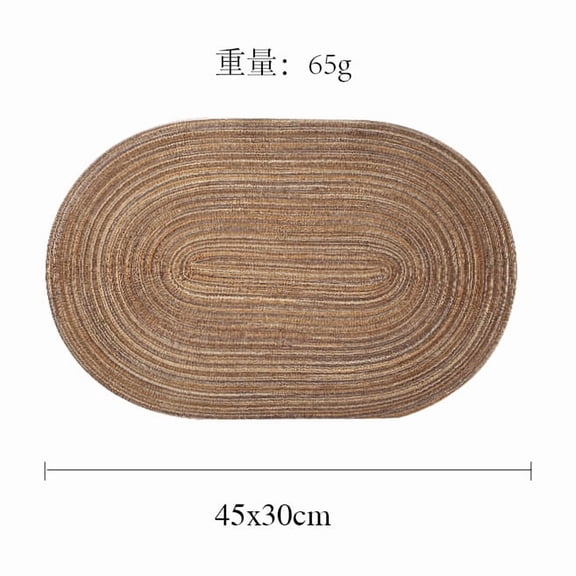 suxuMhao Table Placemats Set, 2 Pieces Ellipse Table Mats - 18×12in Washable Placemats, Heat Resistant Placemats, Durable Table Placemats for Home Dining Table Kitchen, Dark Brown