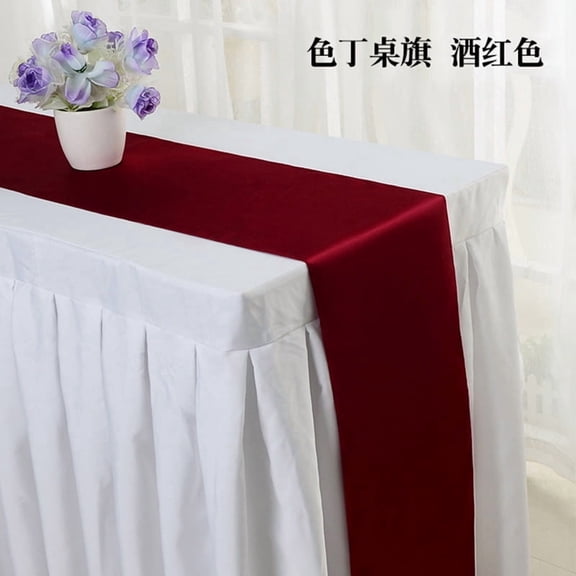 suxuMhao 2 Pack Table Runner, Wine red Glossy Satin Dining Table Runner, Luxe Decor Fabric Table Dresser,11.8108 Inch, Premium Table Linen for Wedding,Banquet & Everyday Household Table Styling