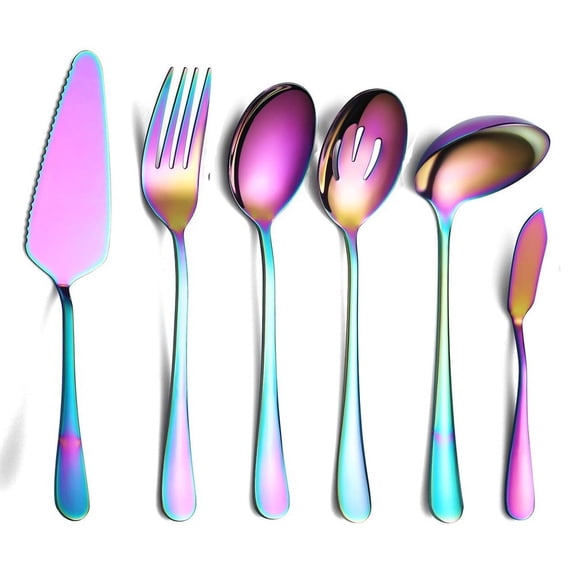 suxuMhao Tableware Sets, 12-Piece Durable Stainless Steel Silverware Set, Elegant Kitchen Dinnerware Set, Cutlery Set of 2, Classic Flatware Set, Colorful, One Size - Ideal for Daily Dining