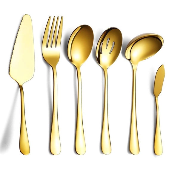 suxuMhao Tableware Sets, 12-Piece Durable Stainless Steel Silverware Set, Elegant Kitchen Dinnerware Set, Cutlery Set of 2, Classic Flatware Set, Golden, One Size - Ideal for Daily Dining