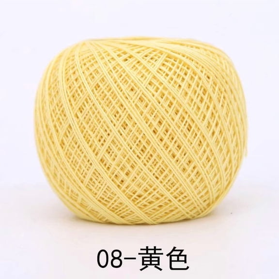 suxuMhao Thin Yarn,8#Lace thread, 50g 1 roll, Long-Staple Cotton Yarn for Handcrafts, Knitting Small Items, Soft & Anti-Pilling, Fade-Resistant,Ideal for DIY Projects,yellow
