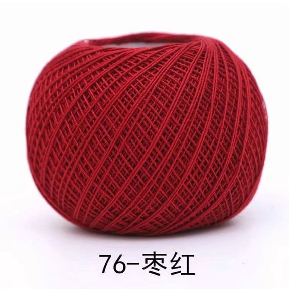 suxuMhao Thin Yarn,8#Lace thread, 50g 1 roll, Long-Staple Cotton Yarn for Handcrafts, Knitting Small Items, Soft & Anti-Pilling, Fade-Resistant,Ideal for DIY Projects,dark red