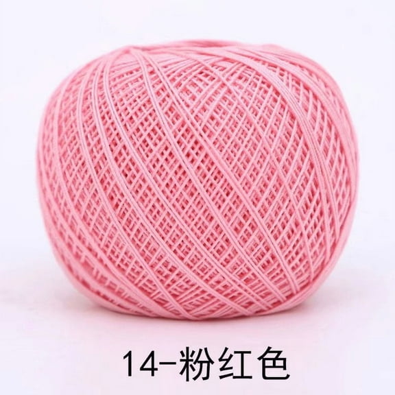suxuMhao Thin Yarn,8#Lace thread, 50g 1 roll, Long-Staple Cotton Yarn for Handcrafts, Knitting Small Items, Soft & Anti-Pilling, Fade-Resistant,Ideal for DIY Projects,pink