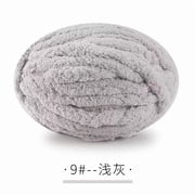 suxuMhao Ultra Thick Yarn, Ice Yarn - 240g, 1 Roll, Polyester, weave Ideal for Blankets, Pet Beds, Bags & Hats, Soft, Breathable & Warm ,Simple and easy to learn,light grey