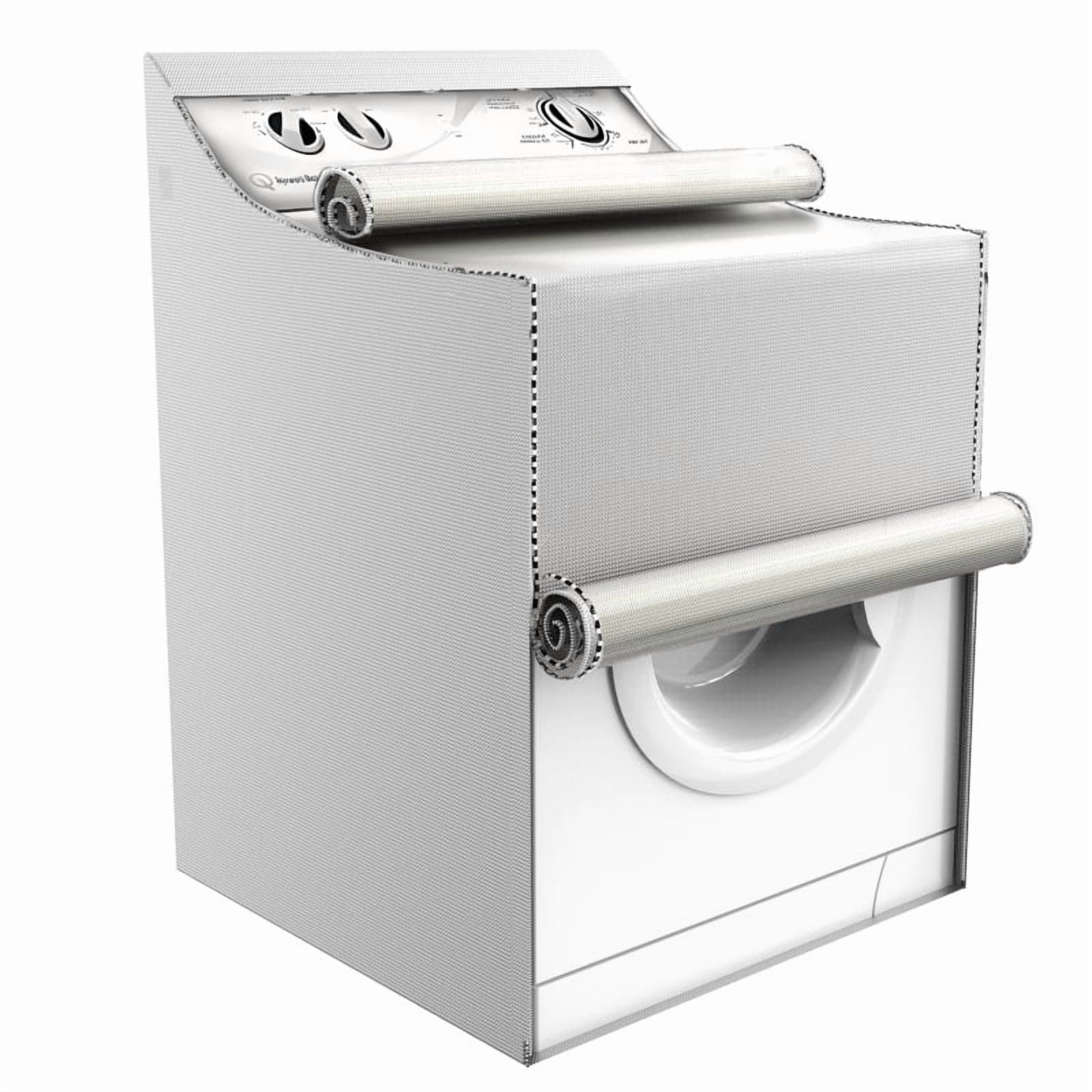 suxuMhao Washing Machine Cover-Appliance Covers,Dust Cover for Washing Machine,Waterproof Dustproof,Suitable for Front Loading & Top Loading Washing Machines, Size 29"W x 28"D x 43"H,2 Piece​,Silvery