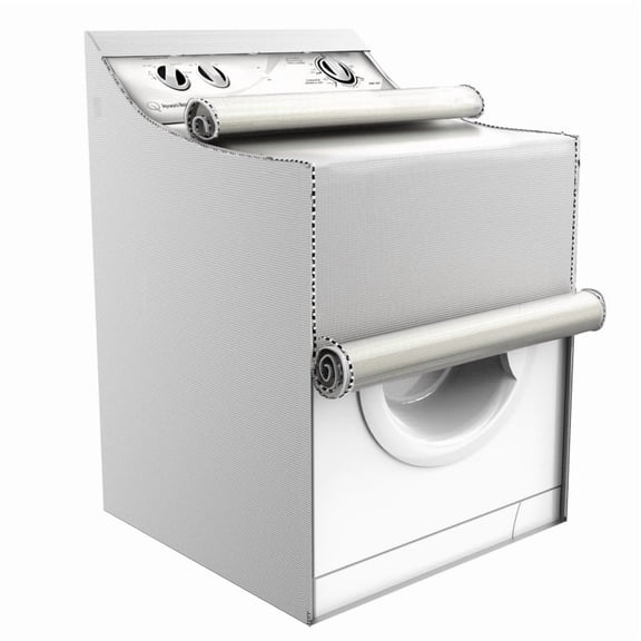 suxuMhao Washing Machine Cover-Appliance Covers,Dust Cover for Washing Machine,Waterproof Dustproof,Suitable for Front Loading & Top Loading Washing Machines, Size 29"W x 28"D x 43"H,2 Piece​,Silvery