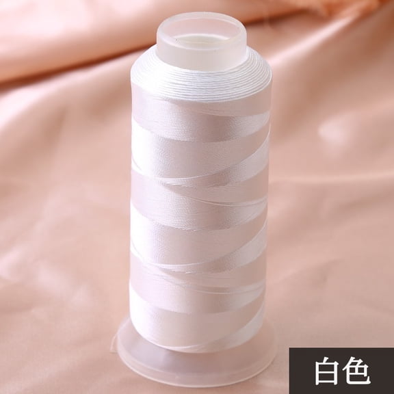 suxuMhao White Sewing Thread 2 Rolls, 3171 Yards/2900M Per Spool, DIY Handmade Thread, Embroidery Thread, All Purpose Sewing Thread, Overlock Thread, Serger Thread, Polyester Sewing Thread