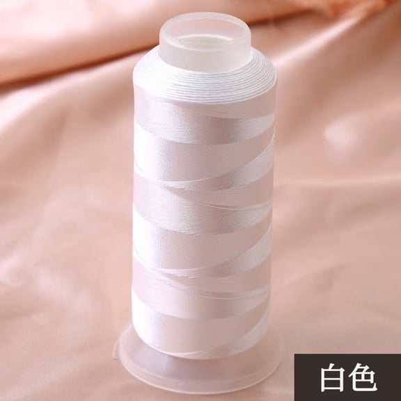 suxuMhao White Sewing Thread 2 Rolls, 3171 Yards/2900M Per Spool, DIY Handmade Thread, Embroidery Thread, All Purpose Sewing Thread, Overlock Thread, Serger Thread, Polyester Sewing Thread