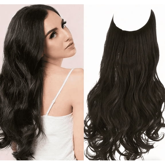 suxuMhao Wig, Synthetic Lace Front Wig Curly Wig with Natural Looking , 18 Inches Black Lace Wigs Synthetic Wigs Seamless One-Piece Glue-Free Easy Wear Wig, 1 Piece. Style 10