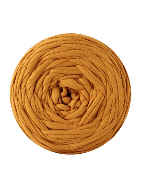 Yarn, Cloth Strip Yarn, T-shirt Yarn, Bulky Fabric Yarn, 9.88oz/280g, 1 Roll, Orange Yellow, Suitable for Knit and Crochet Projects, 2cm Wide Fabric Strip Yarn for DIY Crafts