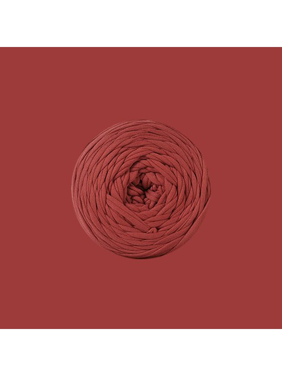 Yarn, Cloth Strip Yarn, T-shirt Yarn, Bulky Fabric Yarn, 9.88oz/280g, 1 Roll, Red, Suitable for Knit and Crochet Projects, 2cm Wide Fabric Strip Yarn for DIY Crafts, Style 1