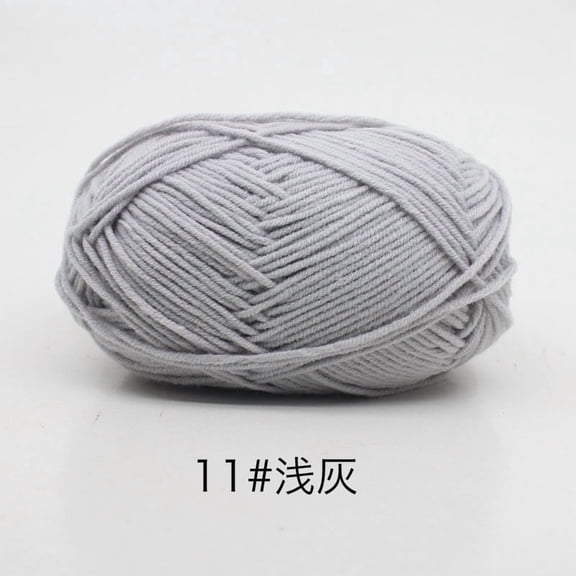 suxuMhao Yarn for Crocheting,Milk cotton blended fabric, Blended Yarn,Moderate thickness, suitable for crochet numerous items and manual DIY,Suitable for beginners,Soft and skin friendly,light grey