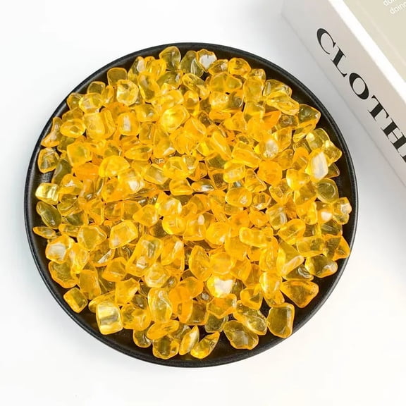 suxuMhao Yellow Crushed Stones, 1-3mm Natural Small Decorative Rocks, Mini Rocks for Crafts, Gravel for Landscaping, Aquarium Gravel & Aquarium Rocks, 100g Decorative Stone, Style 31