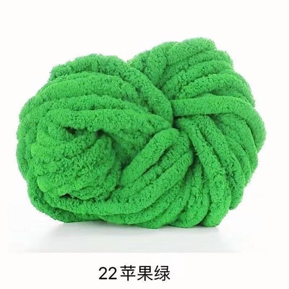 suxuMhao crochet yarn, 240g 1 roll, ultra thick ice stripe thread, suitable for weaving blankets, mats, pet beds, soft and skin friendly, keeping warm，suitable for DIY handmade works,green