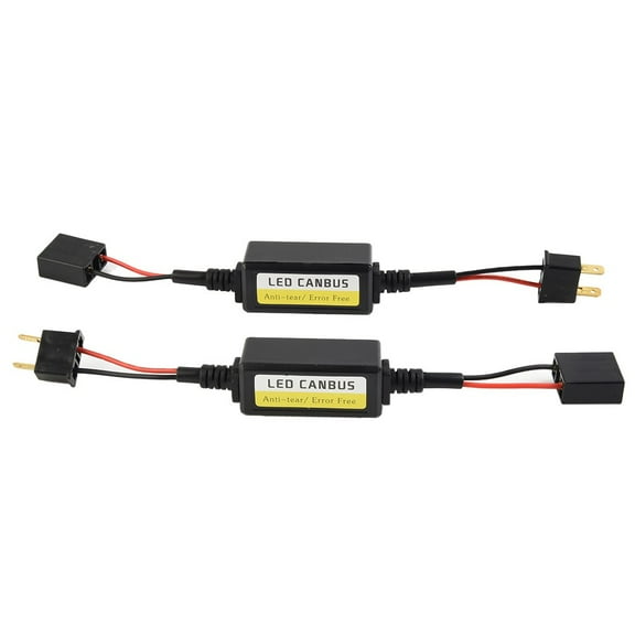 suyin 2Pcs H7 Headlight Led Canbus Decoders Canceller Error Free Resistor- Anti Flicker- Fit For H7 Socket- Dc 9V-16V Black Car Parts-