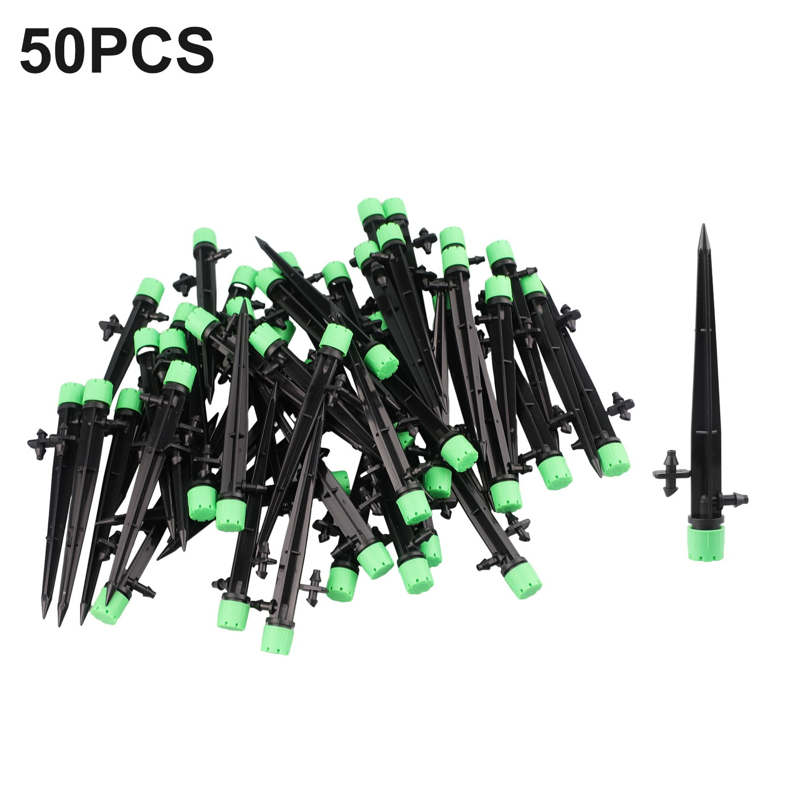 suyin 50Pcs/Set Micro Bubbler Drip Irrigation Adjustable Emitters Stake