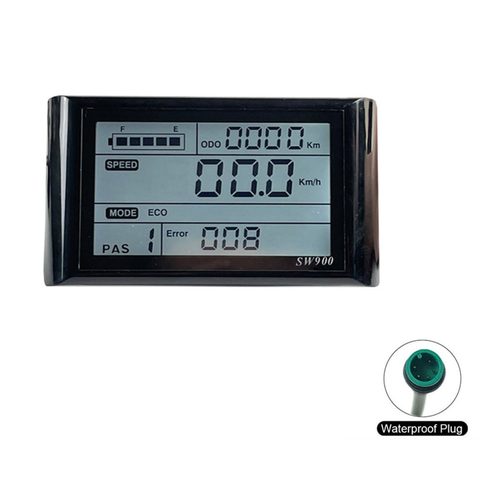 Elektrische Fiets LCD-scherm, 24V 36V 48V 60V Universele Elektrische Scooter SW900 LCD-scherm Meterbedieningspaneel 6-pins Elektrische