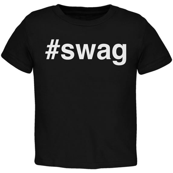 #swag Black Toddler T-Shirt - 2T
