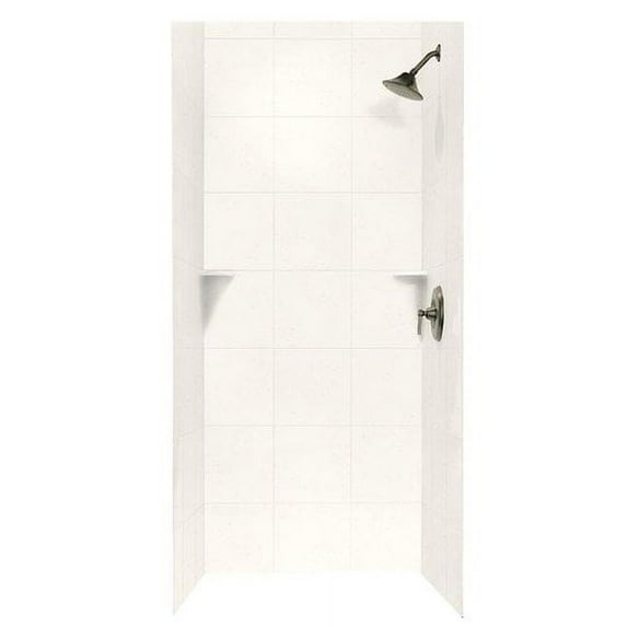 swan solid surface 72.5'' x 36'' x 36'' three panel shower wall